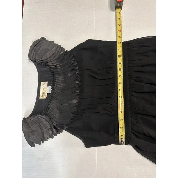 Francesca's Origami Pleated Sleeveless Sheath Party‎ Dress Size Small Black NWT - Picture 14 of 16
